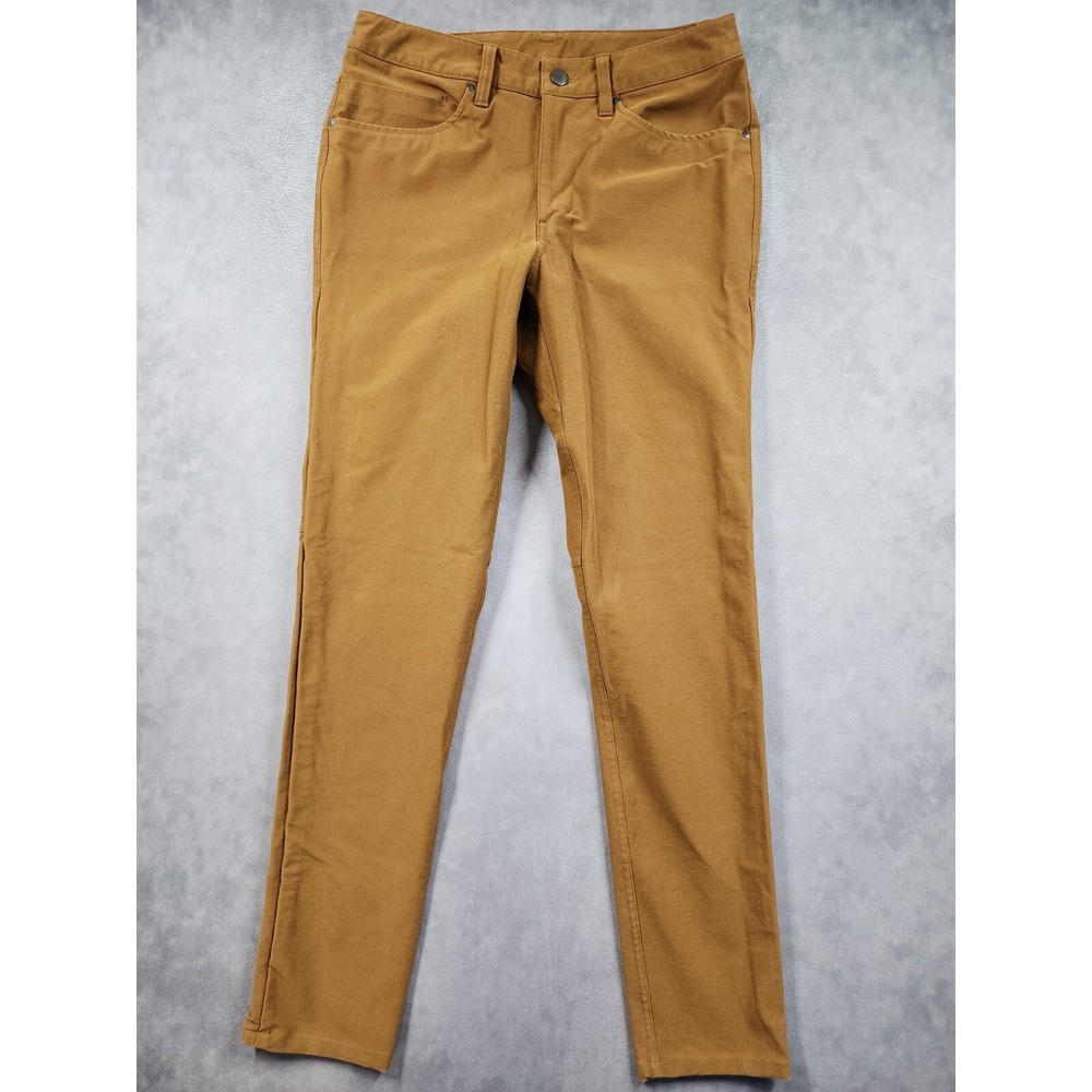 Lululemon ABC Commuter Pants Mens 30 Tan Stretch Straight Leg Trousers Active